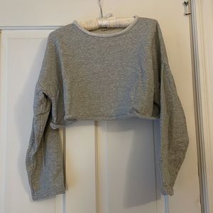Jesse Kamm Grey Cropped Sweatshirt Sz XS/S